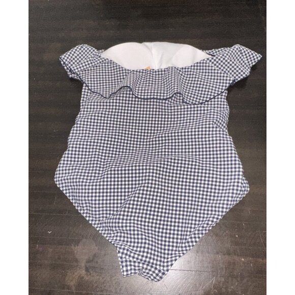 NWT Kona Sol Women’s One Piece Gingham Ruffle Swimsuit Size Large - Picture 4 of 4
